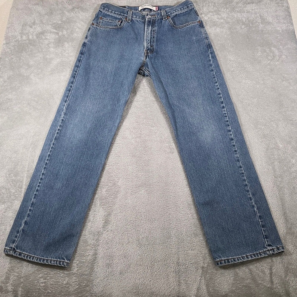 Y2K Levi's 505 Regular Fit Jeans Mens 34x32‎ Blue Medium Wash Denim